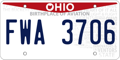 OH license plate FWA3706