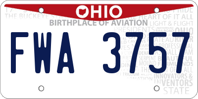 OH license plate FWA3757