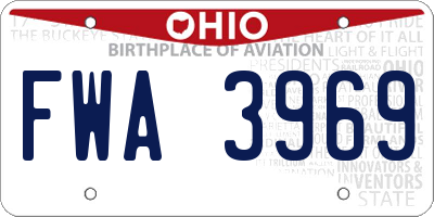 OH license plate FWA3969