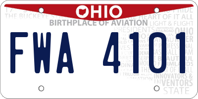 OH license plate FWA4101