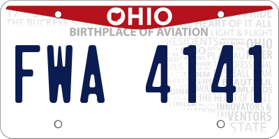 OH license plate FWA4141