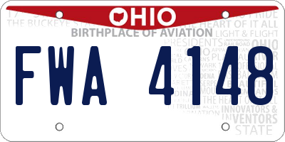 OH license plate FWA4148