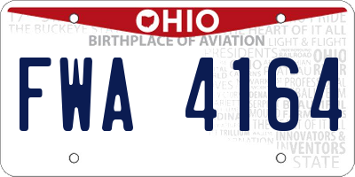 OH license plate FWA4164