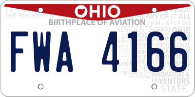 OH license plate FWA4166