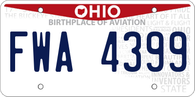 OH license plate FWA4399