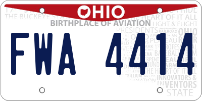 OH license plate FWA4414