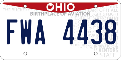 OH license plate FWA4438