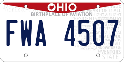 OH license plate FWA4507