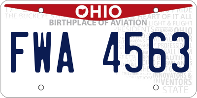 OH license plate FWA4563