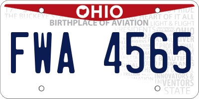 OH license plate FWA4565