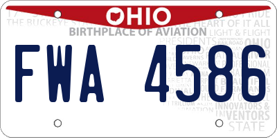 OH license plate FWA4586