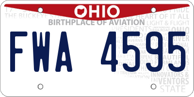 OH license plate FWA4595