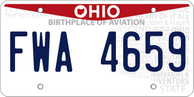 OH license plate FWA4659