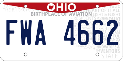 OH license plate FWA4662