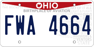 OH license plate FWA4664