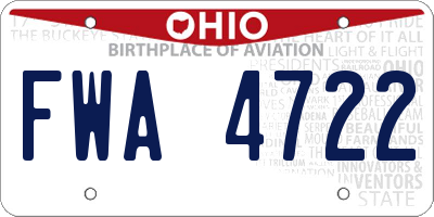 OH license plate FWA4722