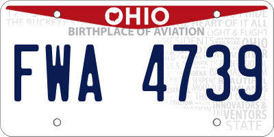 OH license plate FWA4739