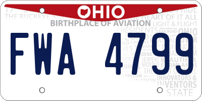 OH license plate FWA4799