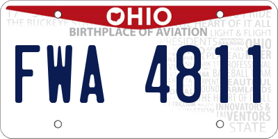 OH license plate FWA4811