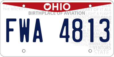 OH license plate FWA4813