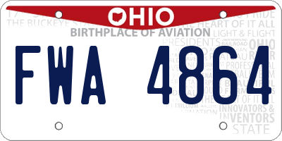 OH license plate FWA4864