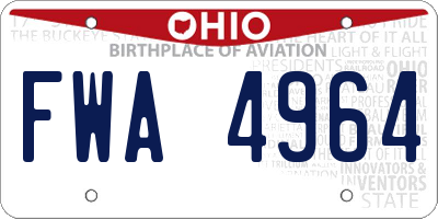 OH license plate FWA4964