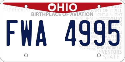 OH license plate FWA4995