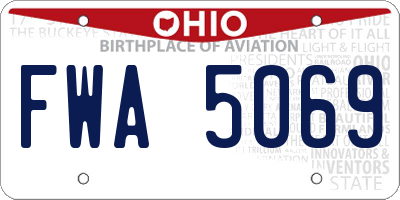 OH license plate FWA5069