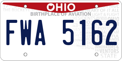 OH license plate FWA5162