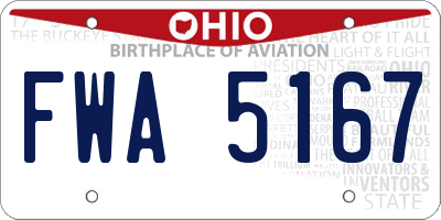 OH license plate FWA5167