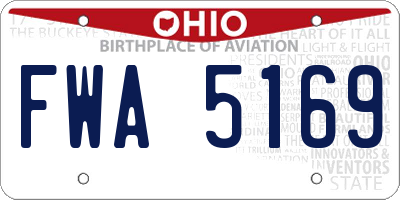OH license plate FWA5169