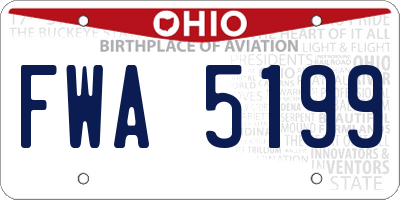 OH license plate FWA5199