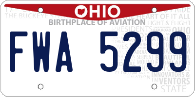 OH license plate FWA5299