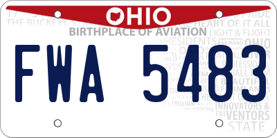 OH license plate FWA5483