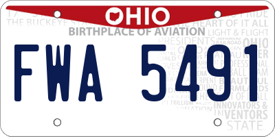 OH license plate FWA5491