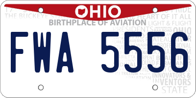 OH license plate FWA5556