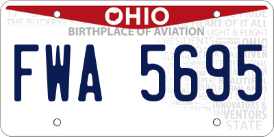 OH license plate FWA5695