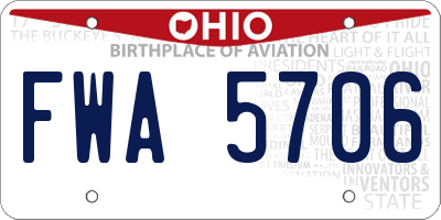 OH license plate FWA5706