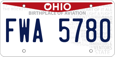 OH license plate FWA5780
