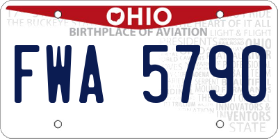 OH license plate FWA5790