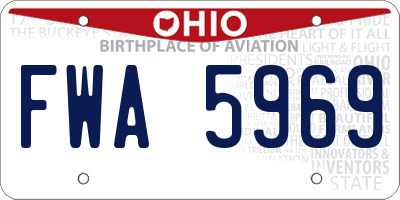 OH license plate FWA5969