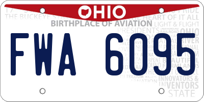 OH license plate FWA6095