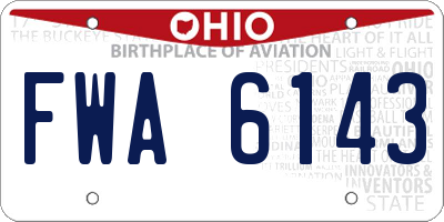 OH license plate FWA6143