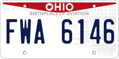 OH license plate FWA6146