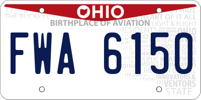 OH license plate FWA6150