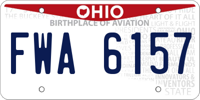 OH license plate FWA6157