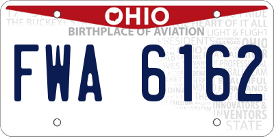 OH license plate FWA6162