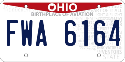 OH license plate FWA6164