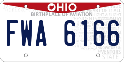 OH license plate FWA6166