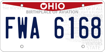 OH license plate FWA6168